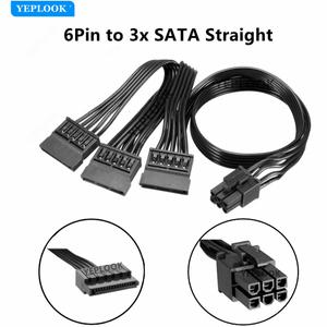 Corsair SF450 SF600 SF750 모듈러 전원 공급 장치 6 핀 to 3 SATA 스트레이트 SSD HDD 하드 드라이브 디스
