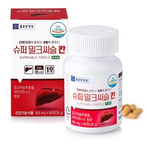 MD정품 종근당 밀크씨슬칸 슈퍼밀크씨슬칸 2개월분 간건강 도움 간건강식품 비타민B 간에 좋은 간영양제 간영양재 건강기능식품 피로회복 도움
