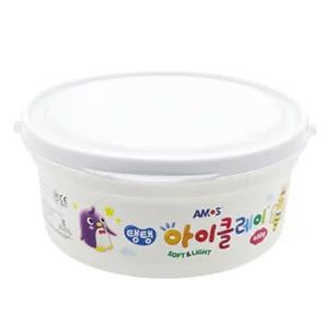 (흰색) 아모스 탱탱 아이클레이 대용량 버킷 400g/흰색/클레이/만들기/유아/놀이/장난감/컬러/집콕/아이폼