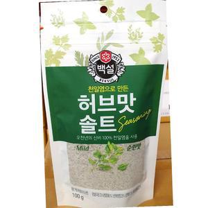 백설 순한허브맛 천일염 100g 업소용 소금