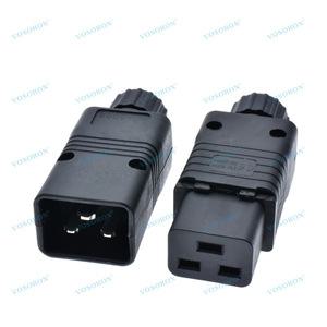 UPS 전원 콘센트 AC 전기 코드 커넥터 탈착식 플러그 소켓 암수 16A 250V CE 구리 IEC320 C19 C20 PDU