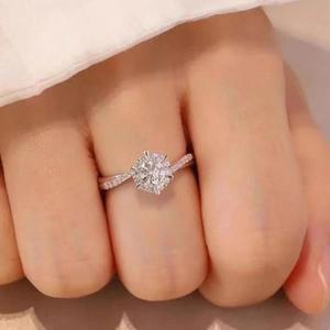 여성 반지 고급 모아사나이트 웨딩반지 왕 다이아 (42kpw)