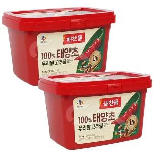 해찬들 우리쌀로 만든 태양초 고추장 1.8kg 2개
