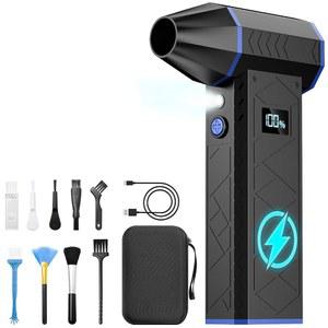 HOMEASY 컴퓨터용 압축 공기 캔, LED 디스플레이 및 라이트 4 기어 조절 가능한 컴퓨터 청소기 자동차 1300 000RPM 먼지 제거기 PC 송풍기 키보드 청소 키트