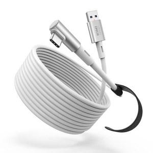 Oculus/Meta Quest 3S 액세서리와 호환되는 KIWI 디자인 16FT 링크 케이블, 3/2/Pro/Pico 4, USB 3.0 to C 케이블(5Gbps 초고속)