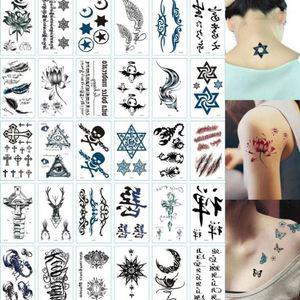 타투스티커 문신 헤나 30장 세트 모음 레터링 꽃 별