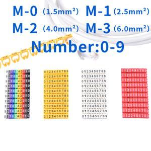 100 150 PCS 라벨 CAT5E 태그 다채로운 번호 네트워크 와이어 10MM 케이블 마커