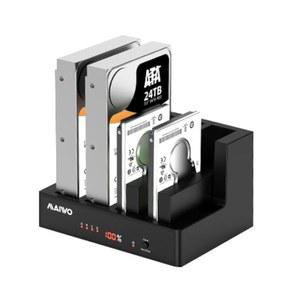오프라인 클로닝이 가능한 MAIWO 4 Bay 하드 드라이브 도킹 스테이션, 2.5인치 3.5인치 SATA SSD HDD(LED 표시기 ), 96TB , USB3.0/eSATA 포트 연결 가능