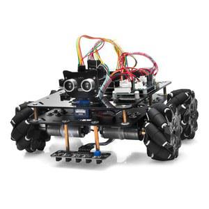 EaJ 청소년 성인을 위한 아두이노 메가2560 메탈 섀시 DC 모터 DIY 원격 제어 교육용 기계 DIY 코딩을 위한 OSOYOO 옴니 디렉티브 메카넘 휠스 로봇 자동차 키트