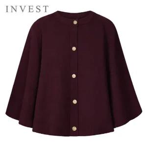 [인베스트]골드 버튼 케이프 가디건_INI5F1KC4501