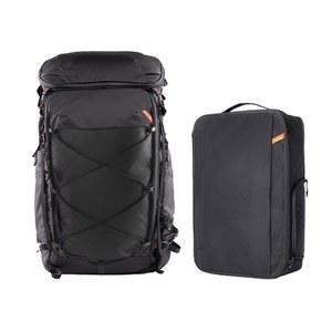 PGYTECH 원프로 플렉스 백팩 50L+카메라 인서트 백 L, DSLR/SLR/미러리스 카메라/렌즈 및 기타 장비, 사진 촬영을 위한 가벼운 야외 하이킹 번들, 노트북 수납공간이 있는 여행 가방