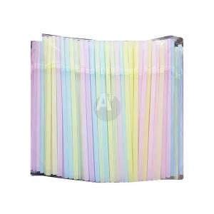 일회용 자바라 스트로우 파스텔 7X210mm 400입 빨대