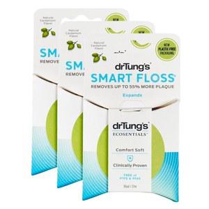 DrTung's Smart Floss - 천연 치실, PTFE 및 PFAS 프리 잇몸에 순함, 확장 늘어남, BPA 치실 카다멈 맛 (3팩)