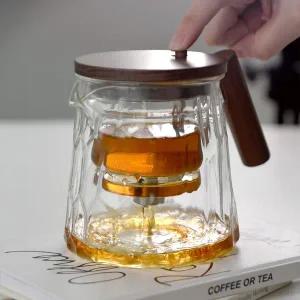 고원 계수나무 내열유리 티메이커(표일배) 500ml 티팟세트 차주전자 티머그
