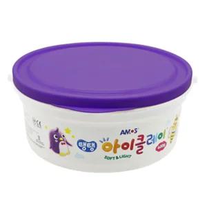 (보라) 아모스 탱탱 아이클레이 대용량 버킷 400g/클레이/놀이/크리스마스/만들기/초등/점토/찰흙/미술