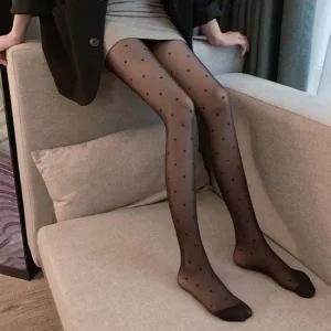 2컬러 매혹적인 로매틱한 하트 패턴 팬티스타킹 반다리 유광스타킹 섹시한스타킹