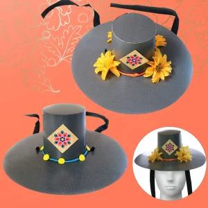 꽃선비 전통갓 양반갓 만들기(5인용)/선비갓 재롱잔치 diy 우리나라 민속 의상 저승사자 갓 모자 추석 명절 