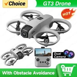 드론액세서리 드론 GT3 8K 4K 프로페셔널 HD 180 ° ESC 듀얼 카메라 미니 WIFI 장애물 회피 FPV 접이식 RC