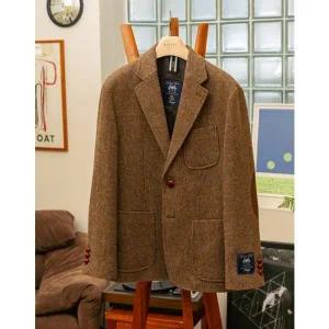 [헤지스] 남성 [MOON TWEED] 카멜 트위드 울 자켓 (HZJA4D406CM)