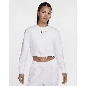 [나이키]{매장정품} NIKE 스포츠웨어 스우시 여성 프렌치 테리 크루 - 화이트블랙 CJ3767-100 866619