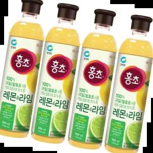 대상 청정원 홍초 레몬라임 900ml x 4개입