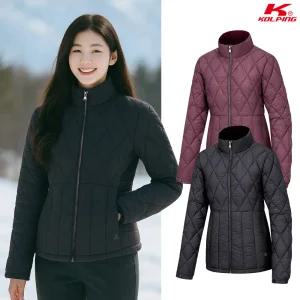 콜핑 2004JK637W 웰론 하이넥 퀼팅 여자 간절기 겨울 경량 패딩 점퍼 자켓