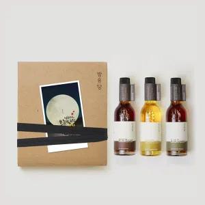[기본]방유당 전통기름 3종 명절선물세트 (P3들기름 200ml+S4참기름 200ml+P1들기름 200ml)