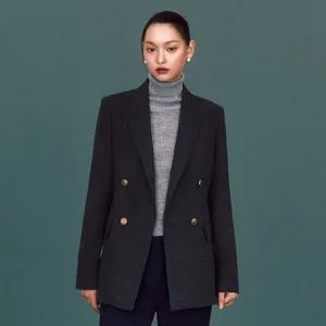 더엣지 [50%이상 OFF] 엣지 체크 더블 셋업 자켓 316229