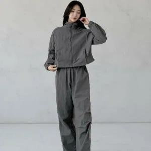 여성 윈드브레이커 폴라넥 FW 카라넥 단가라 트랙수트 재킷