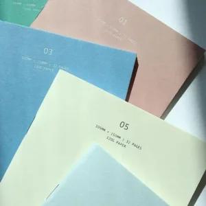 노트 심플한 공책 필기 미니공책 무선 중철 3P (462Rh)