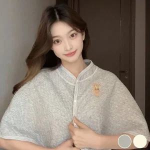 다용도 케이프 여자 숄 사무실용 망토 단추담요-WFGEUNE