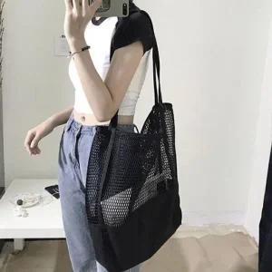 여자 여름 시즌 망사 그물로 가벼운 숄더백 네트백-W9340E4