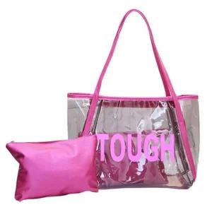 TOUGH핫핑크 파우치 투명 비치 숄더방수백-W2986BA