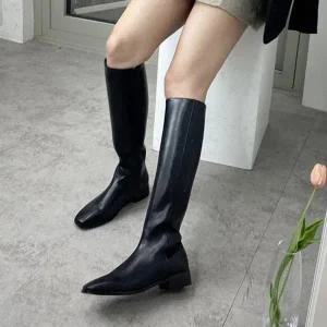 신상 부티 발목 로우힐 미들힐 가을 여자롱부츠 힐-WFFN9UA