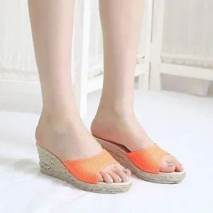 웨지힐 여름 통굽신발 미용사슈즈 pvc 데일리슬리퍼-WA32A86