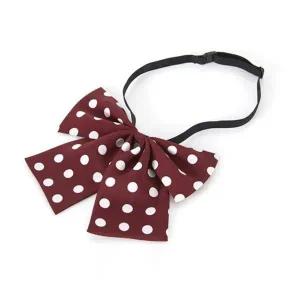 교복몰 와인 땡땡이 리본 넥타이 여자넥타이-WDFA9A9