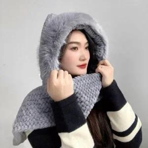 코지데잇 후드 윈터 후드목도리 머플러 따뜻 겨울목도-WFGB1K2