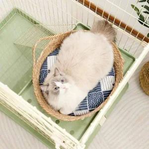 반려묘 철장 하우스 울타리 케이지 고양이장 2단 중형