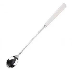모던 깔끔한 도자기 롱스푼-화이트 약20.5cm (46Ub8)