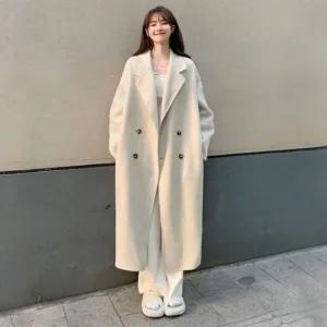 마렌비아 모직 롱코트 241043 겨울코트 모직코트 롱코트 여성모직 가을코트 (WFK2C2U)