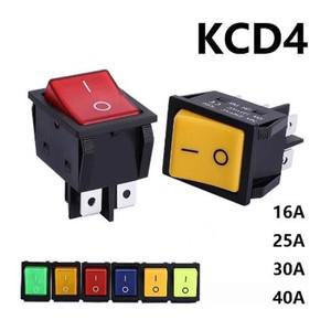 1PCS 3040A 250V AC 고전류 ONOFF Eelding 기계 전용 KCD4 스털링 실버 포인트 로커 전원 버튼 스위치
