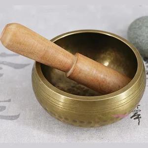명상종 도구 세트 네팔 티벳 요가종 싱잉볼 좌종 13cm 나무스틱 씽잉볼 받침대rst570