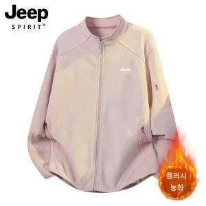 JEEP SPIRIT 플리스 재킷 가을 겨울 따뜻한 캐주얼 여성 재킷