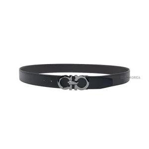 [라벨루쏘] [페라가모] 남성 더블 간치니 양면 벨트 67 A161 NERO TESTA MORO 0725421