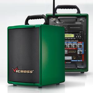 빅보스 VICBOSS PWA-H841CB 300W 충전이동식앰프 블루투스 USB CH 무선마이크 버스킹 학교 학원 교회 행사