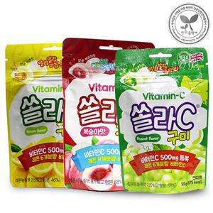 쏠라씨 젤리 레몬 포도 복숭아맛 구미 비타민C