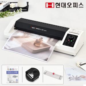 [현대오피스] A3 코팅기 PL-330-1 PLUS+A4 코팅지+코너라운더+트리머재단기 온도조절 역회전기능