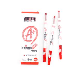 보성 다이아몬드 채점용 샤프식 빨강색 색연필