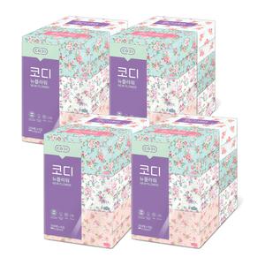 코디 뉴플라워 미용티슈 250매, 6입, 4개