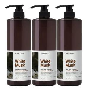 2 +1로더베르 독일맥주효모5만ppm 탈모샴푸 1000g 3개 구성 화이트머스크향